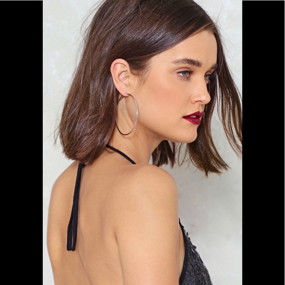 Nasty gal " Fine Evening Hoop" Earrings